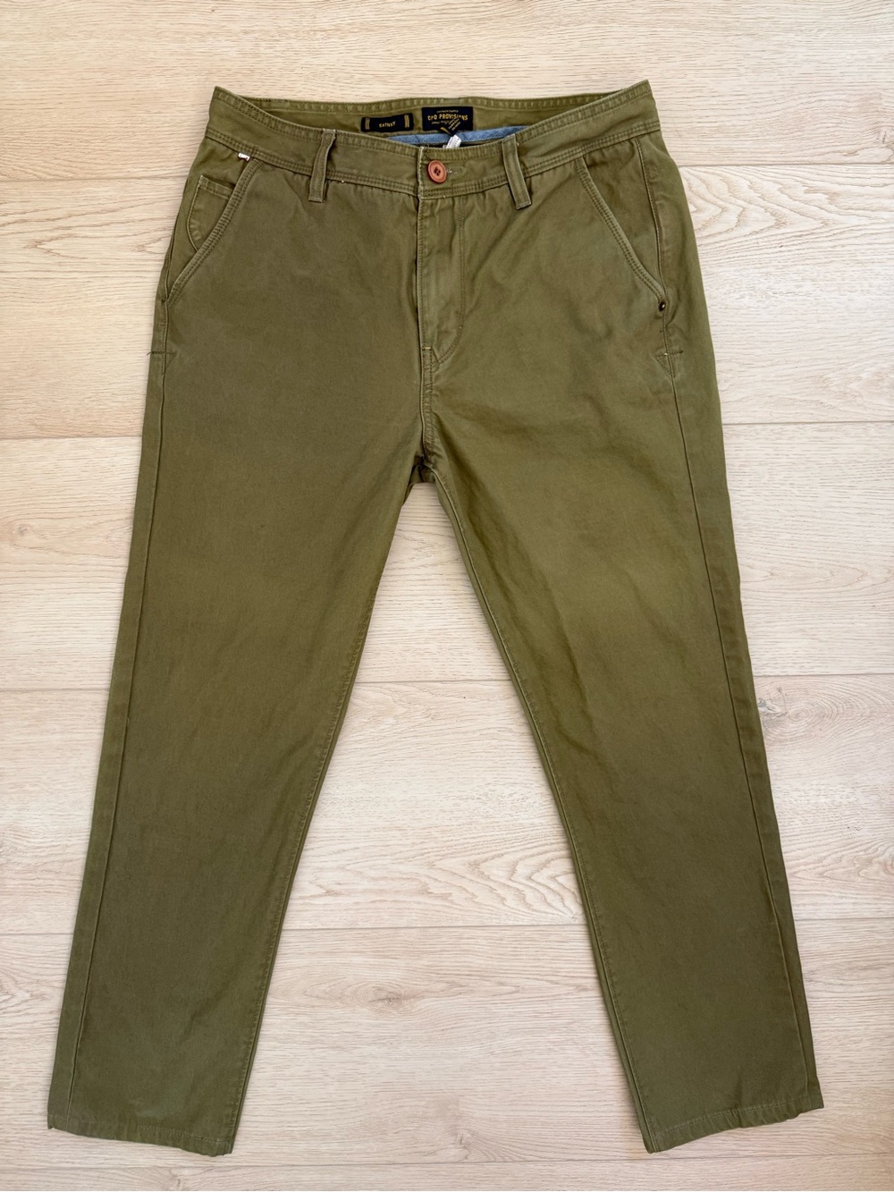 CPO Provisions Urban Outfitters Skinny Chino Utility Pants Mens Olive Khaki 32
